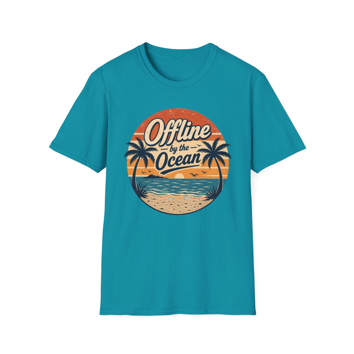 Offline By The Ocean- Circle T-Shirt