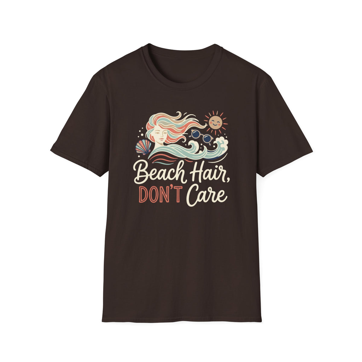 Beach Hair Don't Care- Line T-Shirt