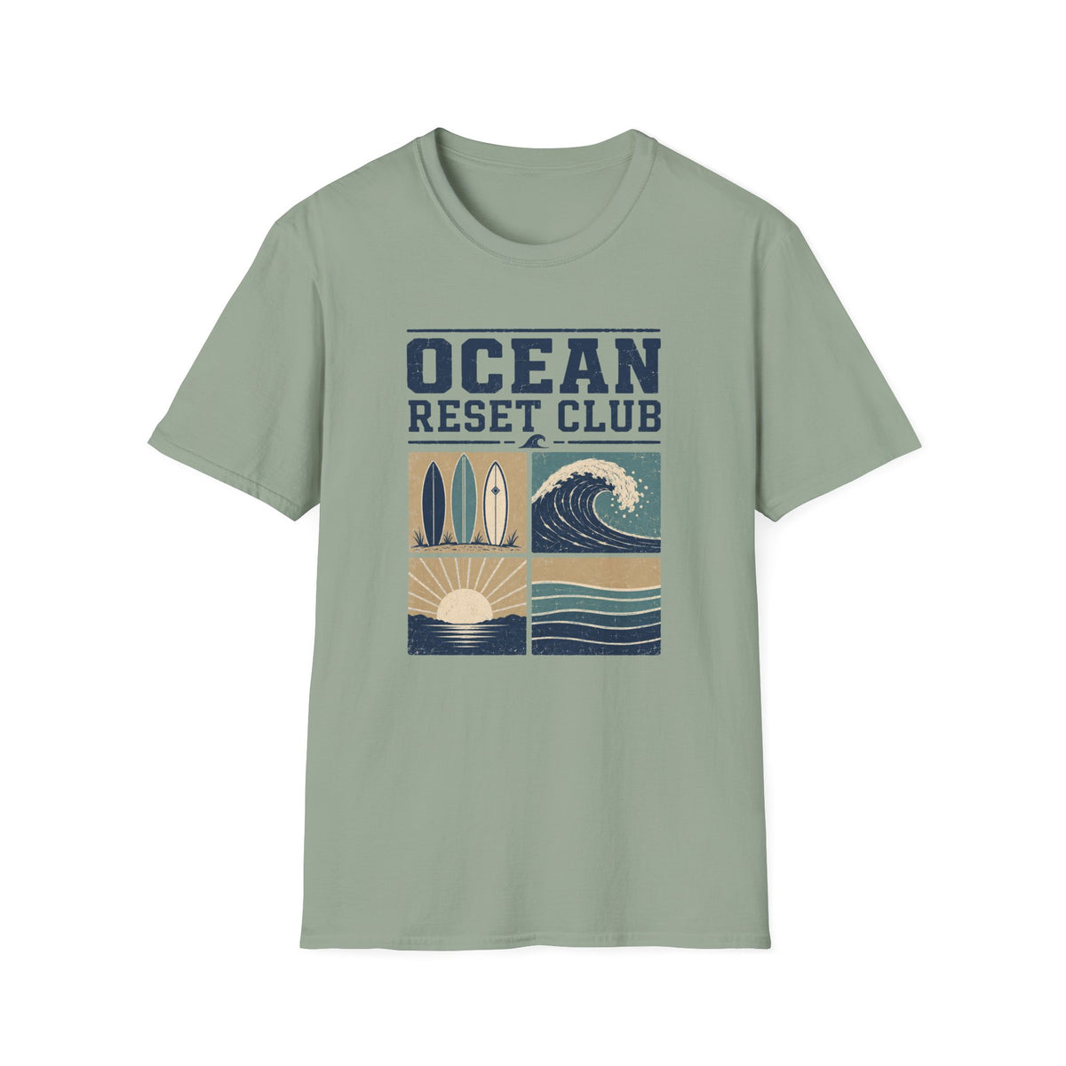 Ocean Reset Club- Block T-Shirt