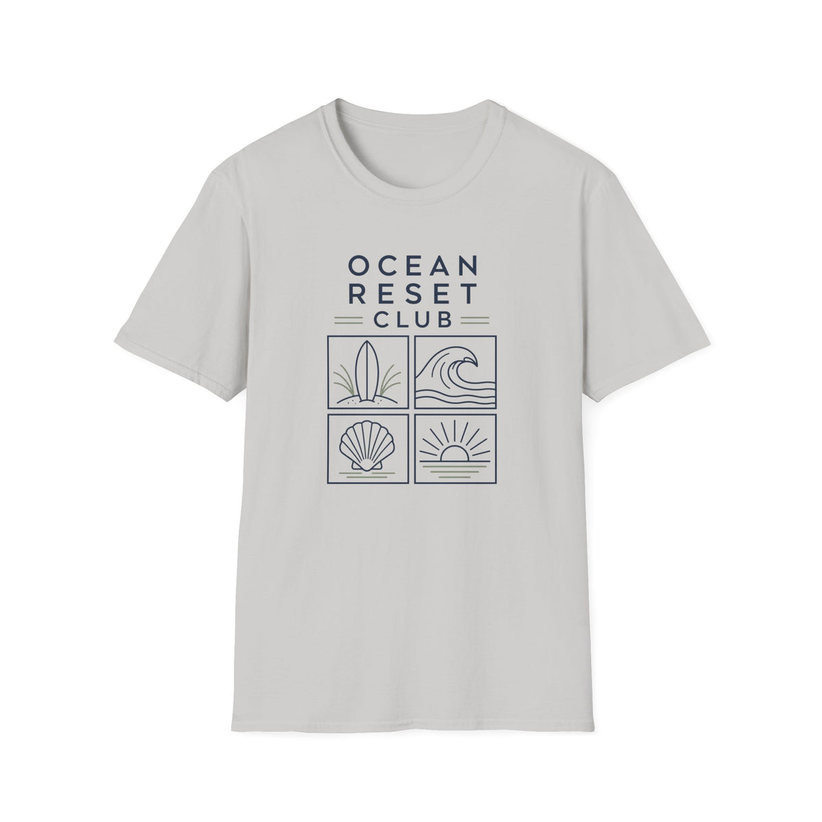 Ocean Reset Club- Line Block T-Shirt