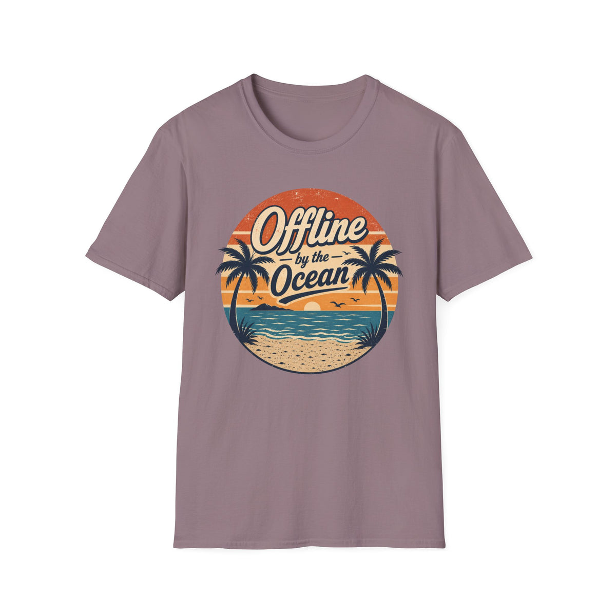 Offline By The Ocean- Circle T-Shirt