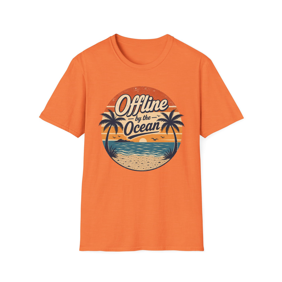 Offline By The Ocean- Circle T-Shirt