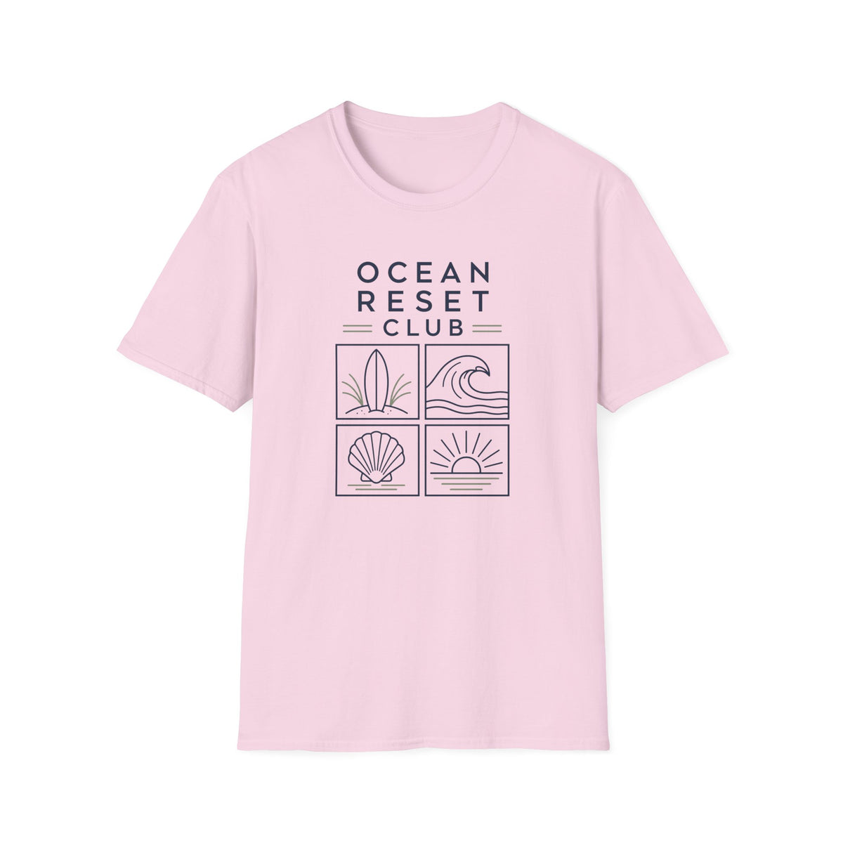 Ocean Reset Club- Line Block T-Shirt