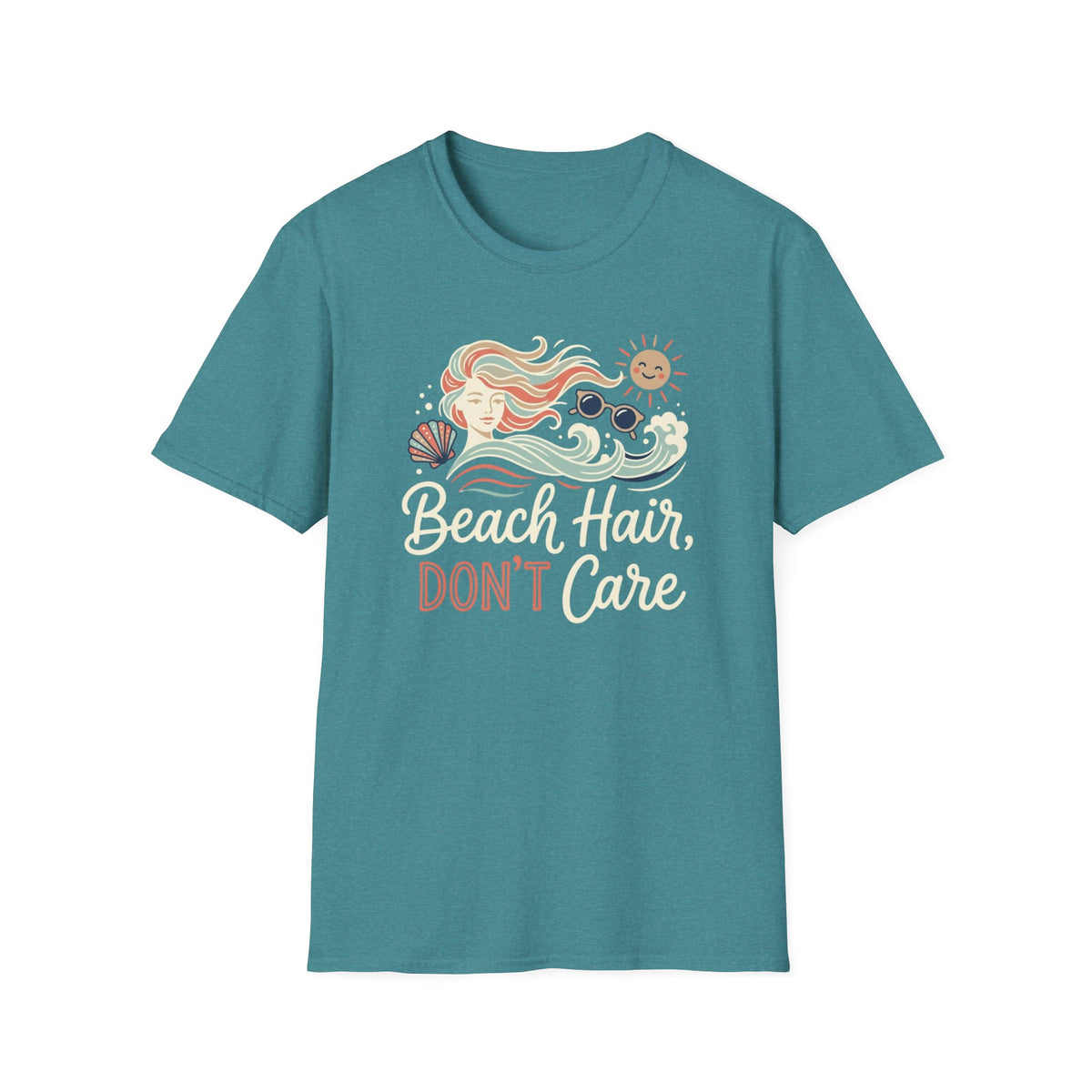 Beach Hair Don't Care- Line T-Shirt