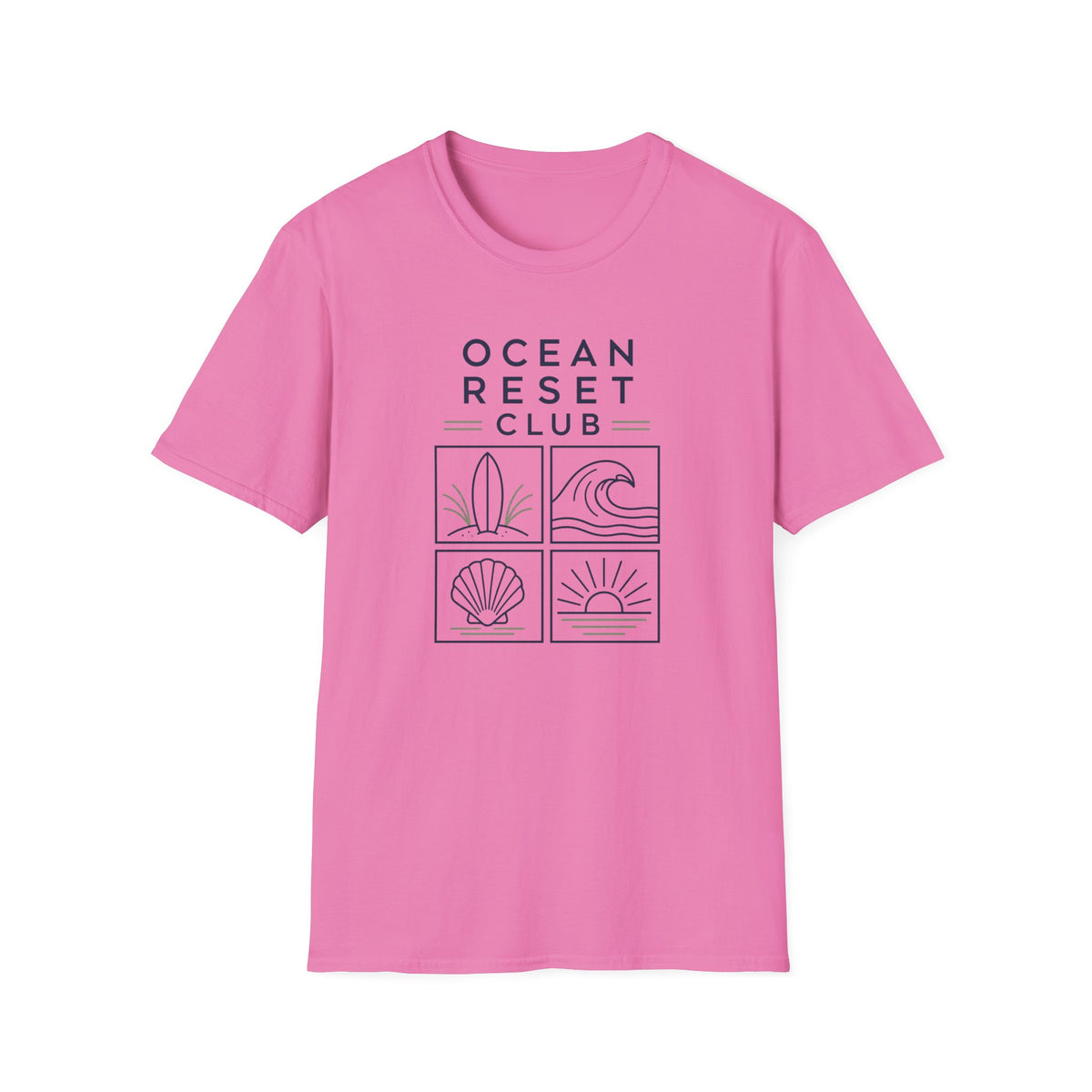 Ocean Reset Club- Line Block T-Shirt