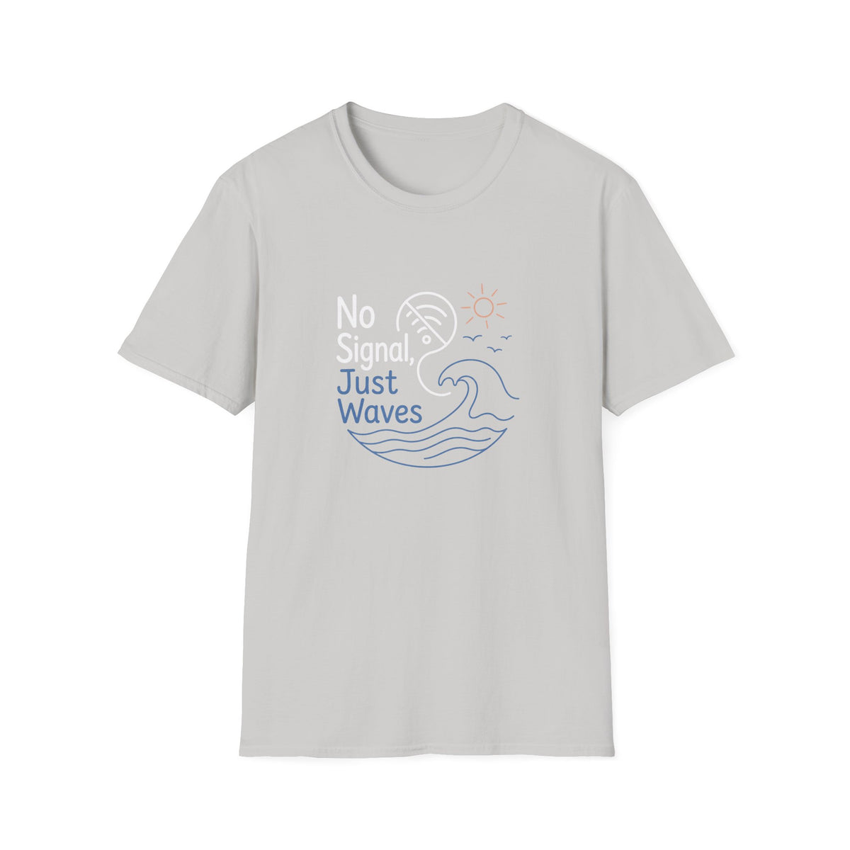 No Signal, Just Waves- Line T-Shirt