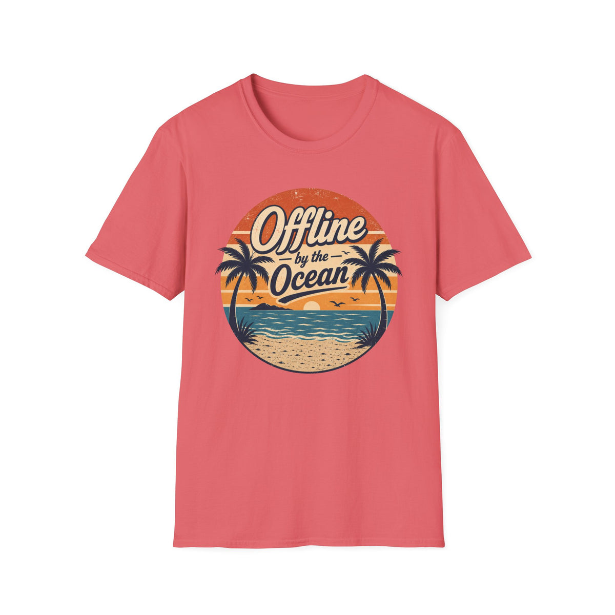 Offline By The Ocean- Circle T-Shirt