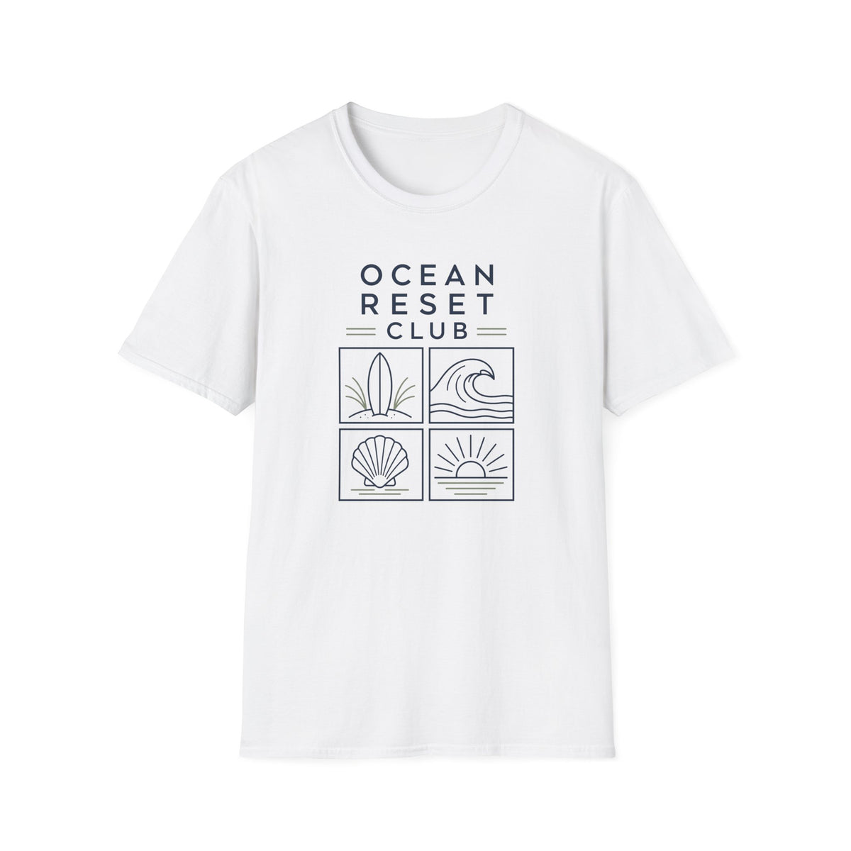 Ocean Reset Club- Line Block T-Shirt