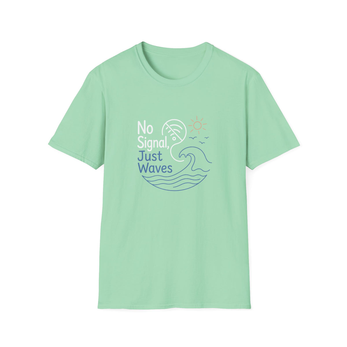 No Signal, Just Waves- Line T-Shirt