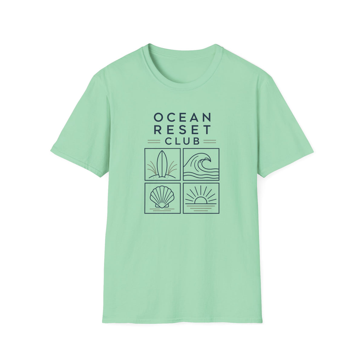 Ocean Reset Club- Line Block T-Shirt