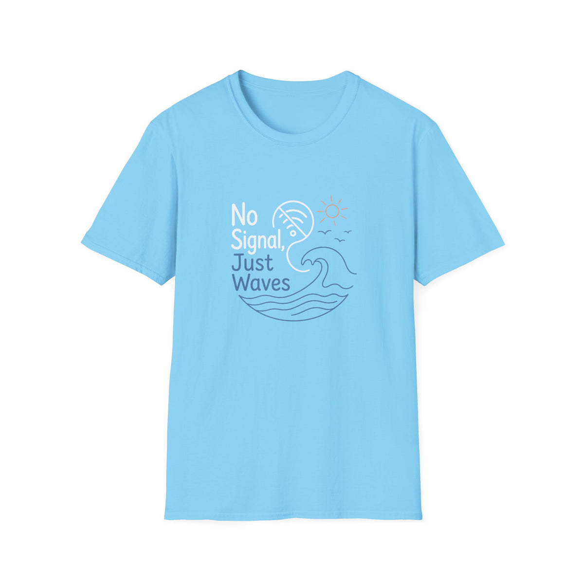 No Signal, Just Waves- Line T-Shirt