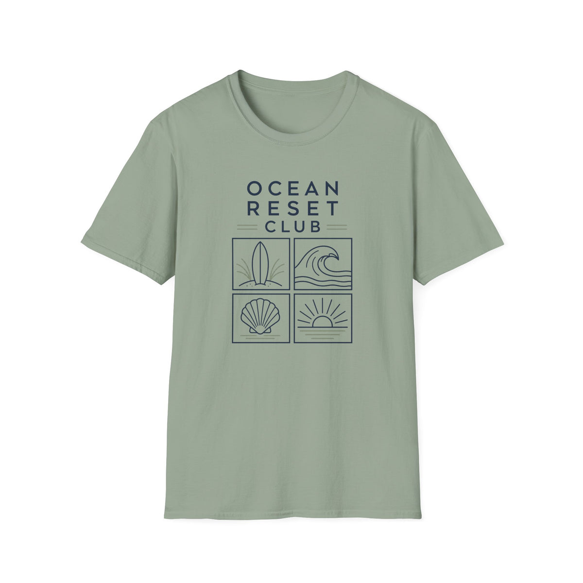 Ocean Reset Club- Line Block T-Shirt