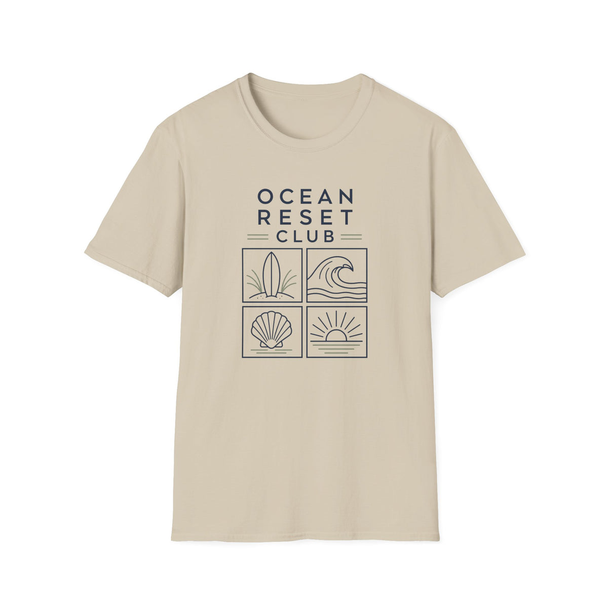 Ocean Reset Club- Line Block T-Shirt