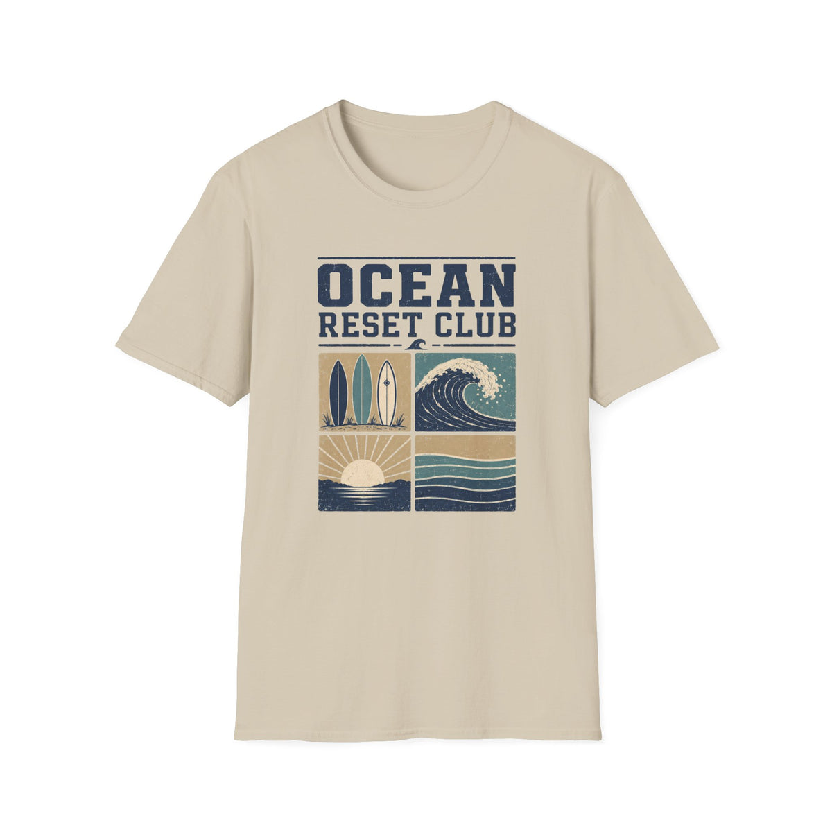 Ocean Reset Club- Block T-Shirt