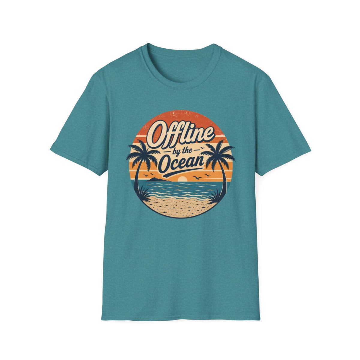 Offline By The Ocean- Circle T-Shirt