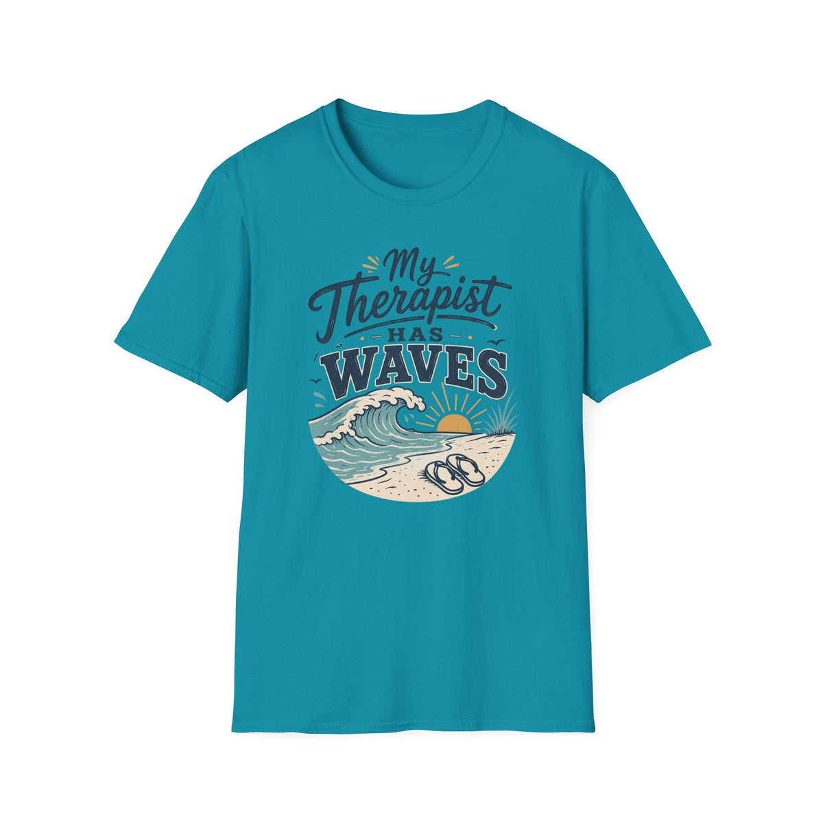 My Therapist Has Waves- Beach T-Shirt