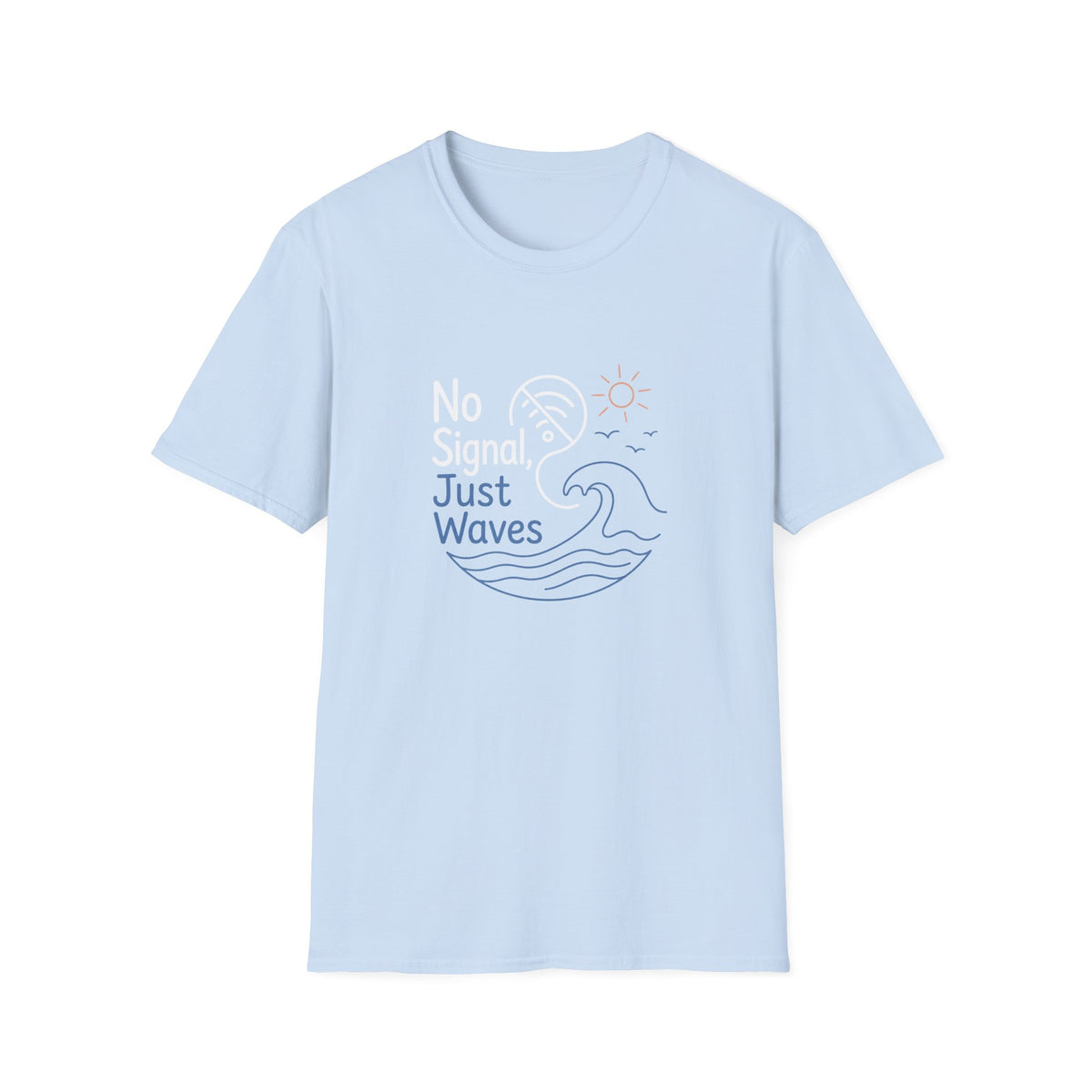 No Signal, Just Waves- Line T-Shirt