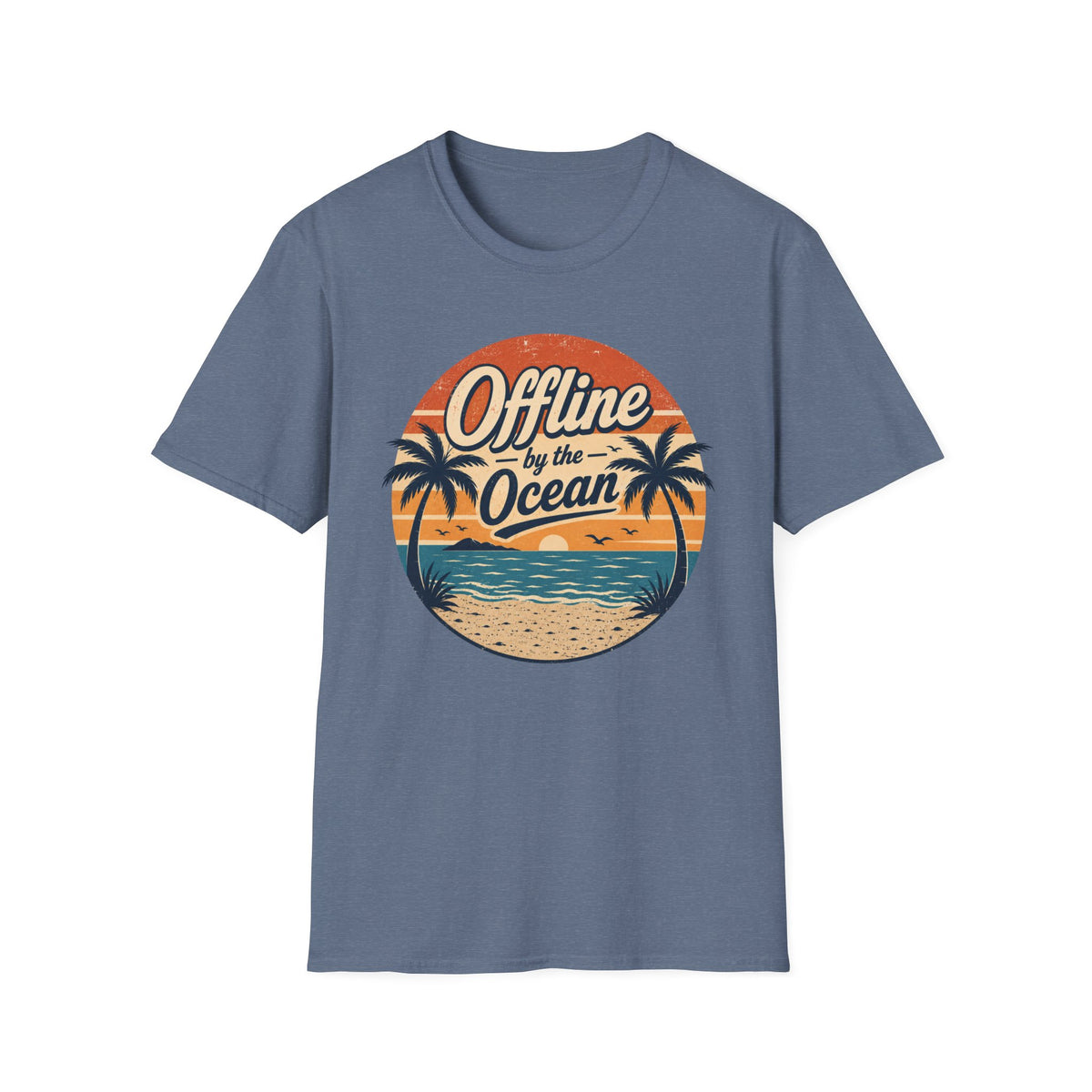 Offline By The Ocean- Circle T-Shirt