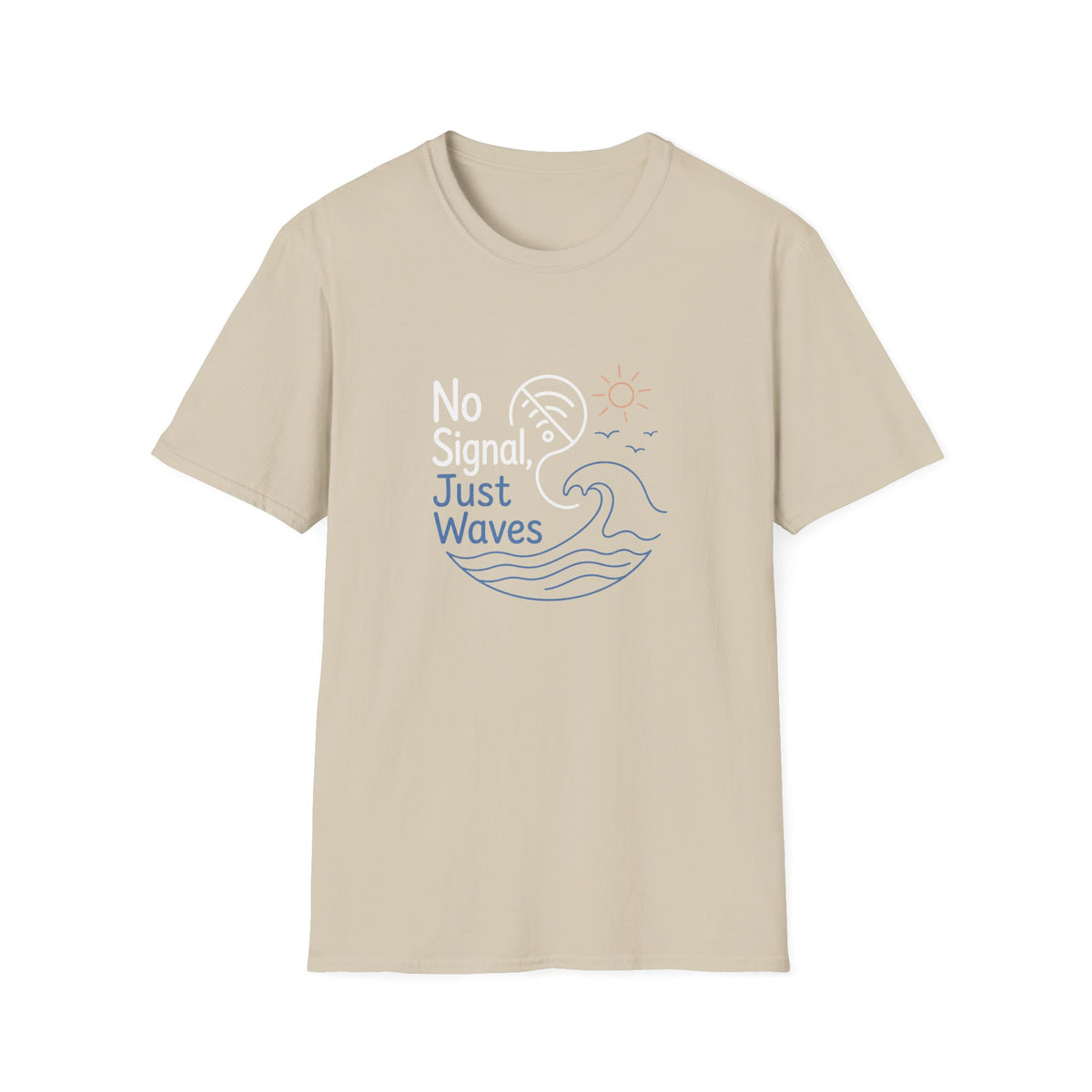 No Signal, Just Waves- Line T-Shirt