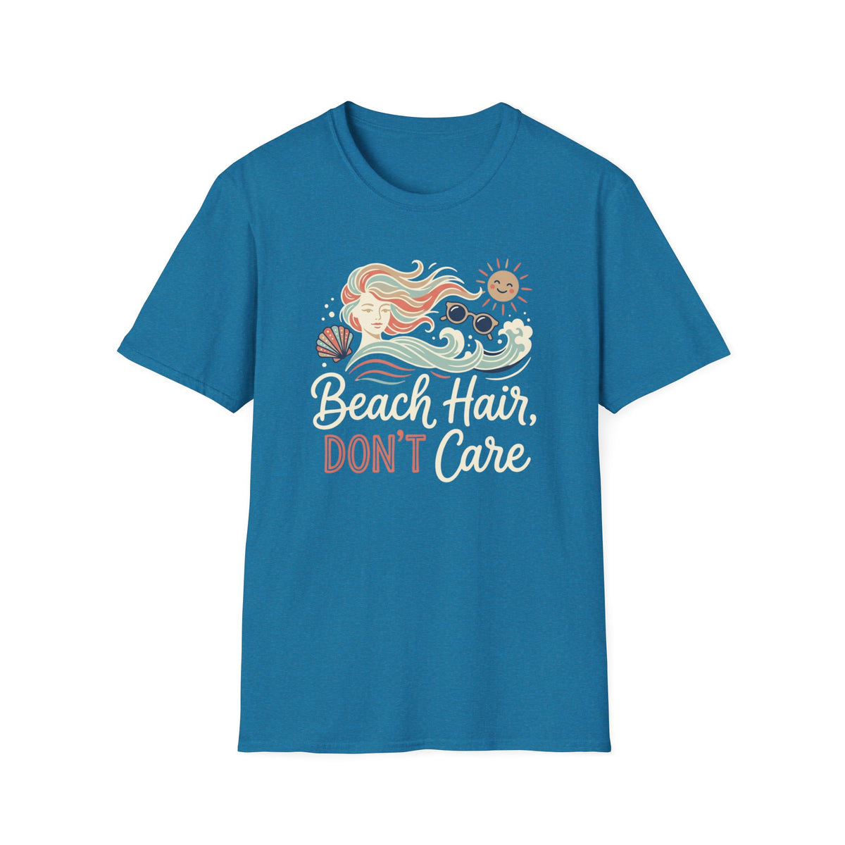 Beach Hair Don't Care- Line T-Shirt